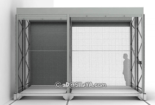 Паллетный стеллаж на подвижной платформе для Сбербанка. Рольставни. © SllaVA.com