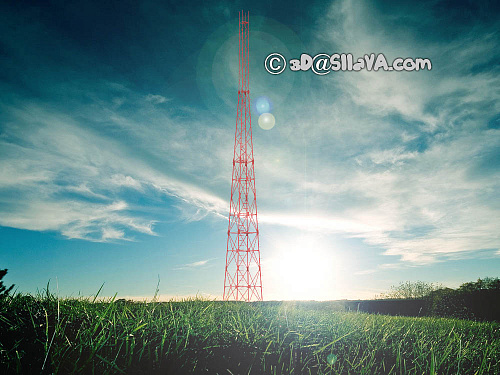Фотоврезка. Башня для сотовой связи, высота 45м. (работа выполнялась по готовому чертежу). © SllaVA.com