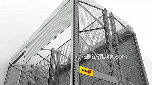 Паллетный стеллаж на подвижной платформе для Сбербанка. Рольставни. © SllaVA.com