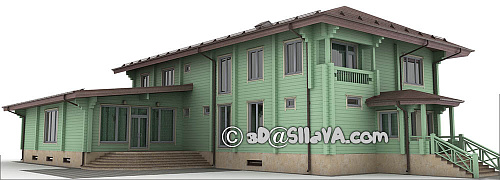 Дом из клеёного бруса. © SllaVA.com