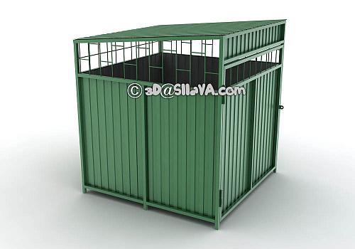 Навес для мусорных баков (контейнерная площадка). © SllaVA.com